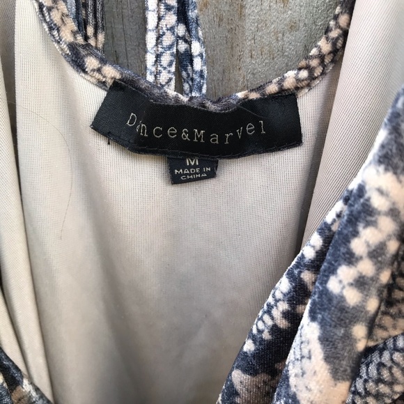 Dance & marvel Velvet snake print dress szM D141 - Picture 6 of 8